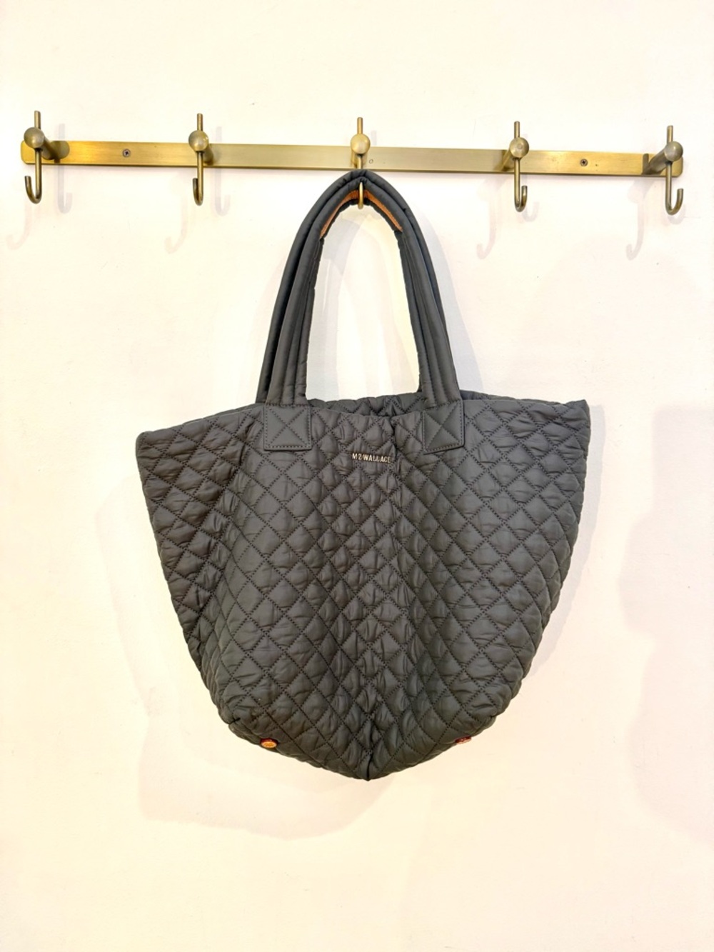 MZ Wallace Medium Metro Quilted Tote in Magnet (Charcoal)